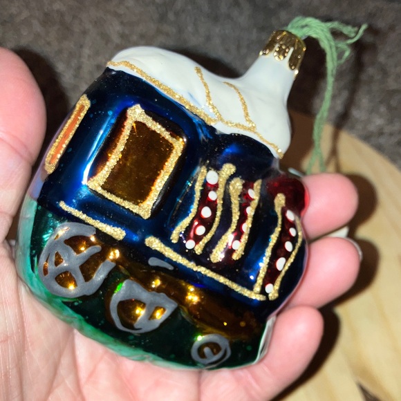 Kris Kringle Haus Hand Blown Glass Festive Choo Choo Train Ornament New - Picture 7 of 7